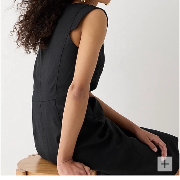 J.Crew Resume Dress Black Wool Stretch #C9102 Size 4 - Picture 3 of 12
